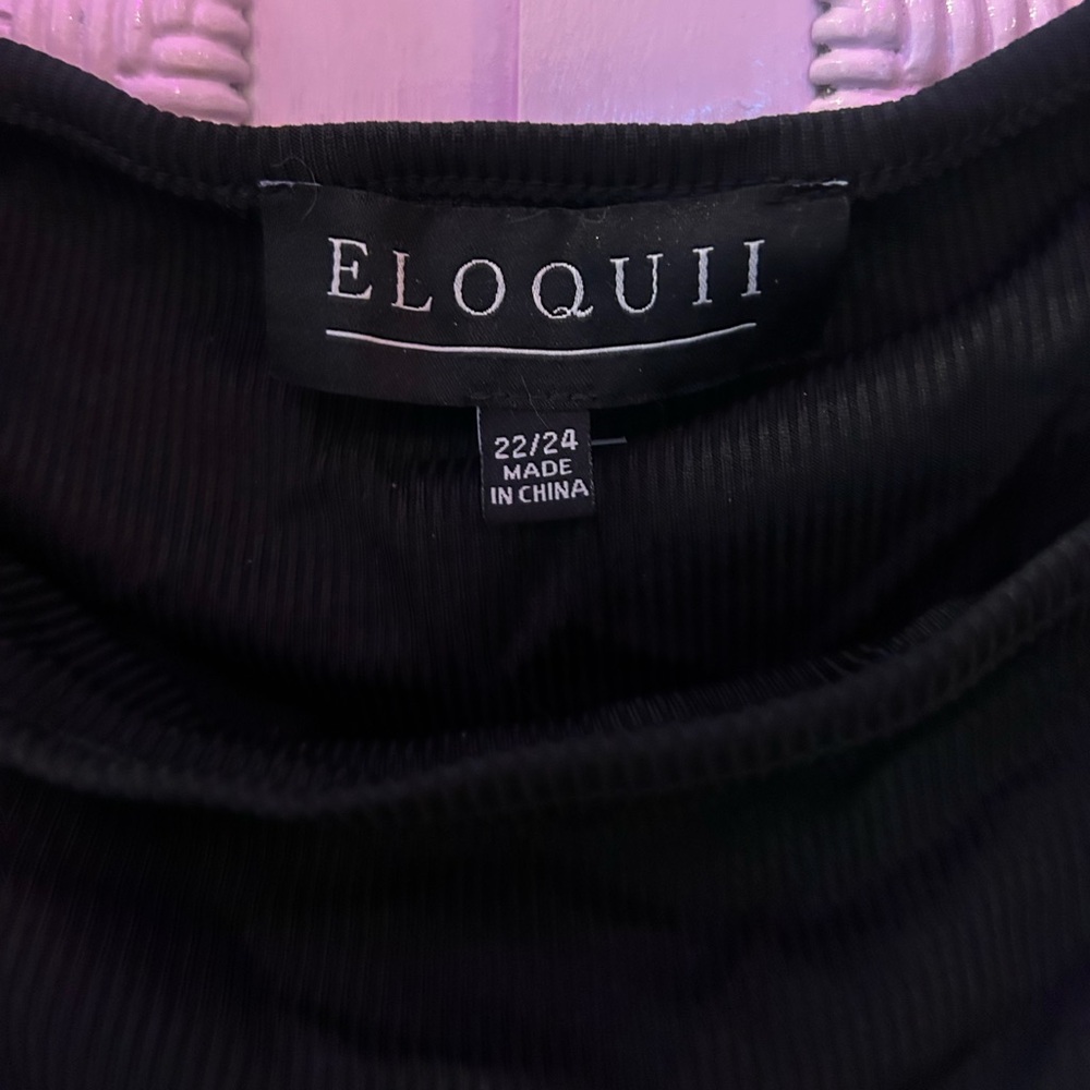 Eloquii Plus Size Top Black - Picture 2 of 6